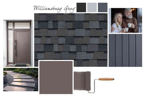 Browse Brown & Williamsburg Gray | Owens Corning Roofing Owens Corning Williamsburg Gray Shingles, Williamsburg Gray Shingles, Ranch House Exterior, Scandinavian Architecture, Brown House, Exterior Paint Colors For House, House Paint Exterior, House Paint, Roof Shingles