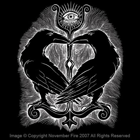 Hugin and Munin Huginn And Muninn, Odin's Ravens, Odin God, Norse Tattoo, Black Birds, Raven Tattoo, Raven Art, Geniale Tattoos, Viking Art