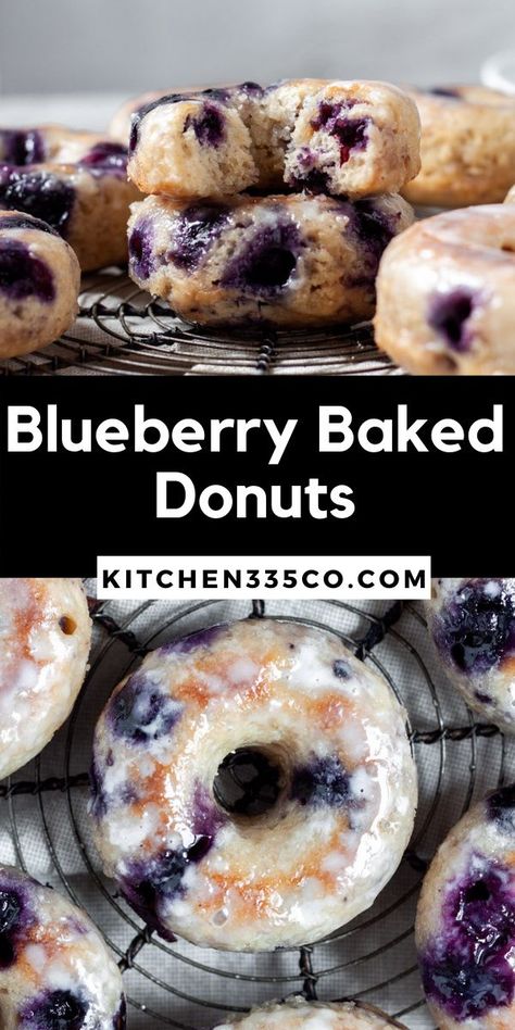 Glazed Blueberry Donut, Baking Recipes With Blueberries, Homemade Cake Doughnut Recipe, Home Donuts Recipe, Blueberry Filled Donut Recipe, Gluten Free Blueberry Donuts Baked, Homemade Blueberry Cake Donuts Recipe, Moist Cake Donut Recipe, Blueberry Baked Donut Recipes