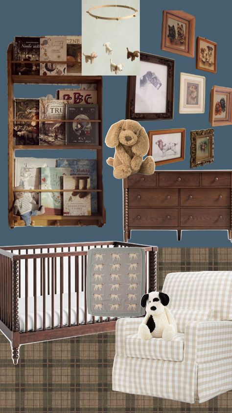 Vintage Dog Themed Nursery, Vintage Ralph Lauren Nursery, Book Nursery Theme, Dog Theme Nursery, Vintage Boys Nursery, Ralph Lauren Nursery, Dog Nursery Theme, Vintage Boy Nursery, Americana Nursery