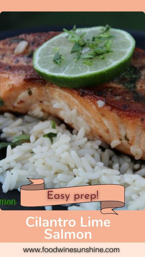 This Cilantro Lime Salmon recipe is full of flavor and is an easy dinner recipe that ready about 30 minutes. Enjoy this zesty Cilantro Lime Salmon for dinner today! While this post is sponsored, all opinions and my love for Anderson Seafoods are my own. Lime Salmon Recipes, Salmon For Dinner, Cilantro Lime Salmon, Maple Glazed Salmon, Lime Salmon, Dinner Today, Salmon Seasoning, Easy Dinner Recipe, Low Sodium Chicken Broth