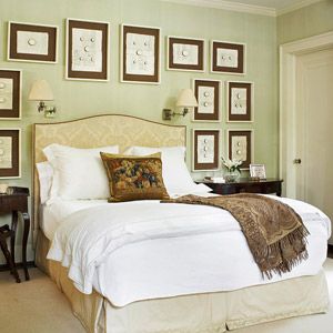 Green, White & Brown Bedroom White And Brown Bedroom, Green Bedroom Design, Bedroom Wall Colors, Brown Bedroom, Elegant Bedroom, Bedroom Green, Wall Color, Home Improvement Projects, Guest Bedroom