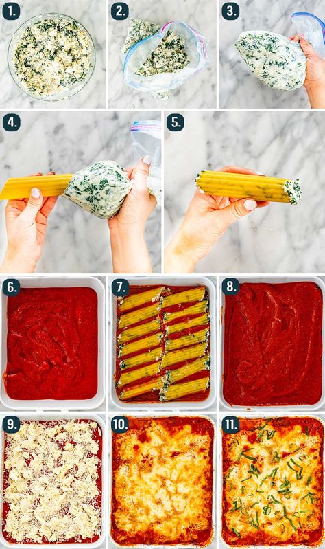 Ricotta Stuffed Manicotti, Recipe Ricotta, Spinach Manicotti, Stuffed Manicotti, Cheese Manicotti, Cannelloni Recipes, Manicotti Recipe, Resepi Biskut, Shells Recipe