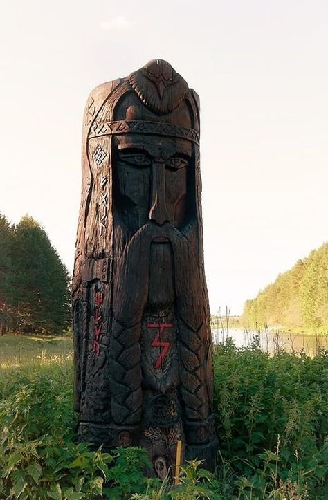 Viking Statue, Slavic Paganism, Thunder God, Slavic Mythology, Slavic Folklore, Pagan Gods, Norse Myth, Viking Culture, Viking Runes