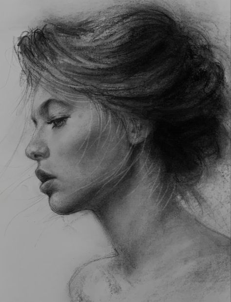 Kisoo Chai, Sketches Random, Charcole Drawings, Contemporary Landscape Painting, Charcoal Portraits, Charcoal Art, Figure Sketching, Art Diary, Portrait Sketches