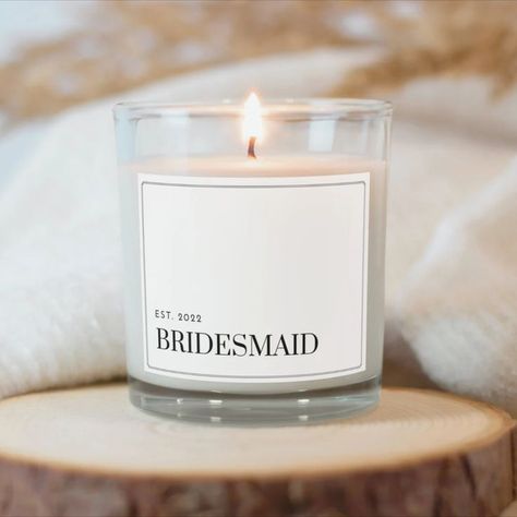 If you're looking to DIY some proposal gifts for your bridesmaids, you've found the right place!

This purchase includes square 2x2 or 3x3 inch labels to place onto candles (or wherever you want!) for your bridesmaids, maid/matron of honor(s), and flower girl(s). Size and quantity can be chosen when purchasing.

These labels will be shipped to you in 1-3 business days. Feel free to message with any questions or concerns! Soy Candle Business, Bridesmaid Candle Gift, Bridesmaid Candles, Bridesmaid Proposal Candle, Bridesmaid Proposal Diy, Proposal Candles, Bridesmaid Candle, Wedding Party Gifts, Candle Label