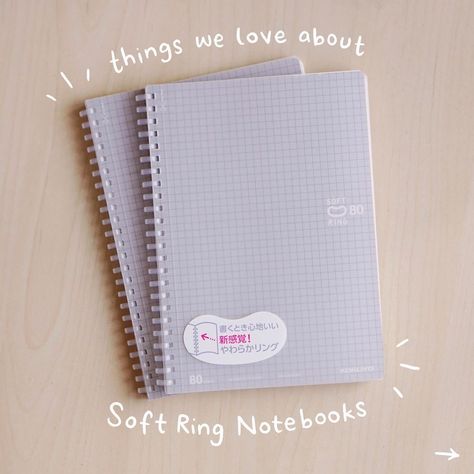 KOKUYO STATIONERY on Instagram: “SWIPE! ➡️ We know - spiral-bound notebooks are great, but the rings can be quite restrictive sometimes! Our Soft Ring Notebooks are…” Kokuyo Stationery, Ring Notebook, Ringed Notebook, Stationary Supplies, Cute School Supplies, The Rings, Secret Santa, Instagram Accounts, School Supplies