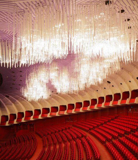 Those lights, wowza! Teatro Regio Theater in Turin Italy. Teatro Regio, Classical Facade, Carlo Mollino, Retro Interior Design, Joe Colombo, Turin Italy, Colorful Space, Retro Interior, Turin