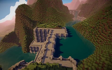 Minecraft Dams - Imgur Mc Bridge, Minecraft Dam, Dam Ideas, Villa Minecraft, Construction Minecraft, Minecraft City Buildings, Minecraft Images, Minecraft Structures, Bangunan Minecraft