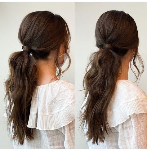 Ponytail Bridal Hair, Bridesmaid Ponytail, Wedding Ponytail Hairstyles, Bridesmaid Hair Ponytail, Bridal Ponytail, Bridesmaid Hair Inspo, Wedding Ponytail, Bridemaids Hairstyles, Pony Hairstyles