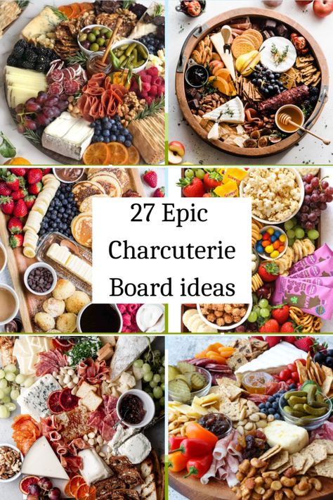 27 Epic Charcuterie Board Ideas - Life on Kaydeross Creek Specialty Charcuterie Board, Party Snack Board Ideas, Charcuterie Board Fails, Extravagant Charcuterie Board, Sweet Savory Charcuterie Board, Charquitery Board, Chicken Salad Charcuterie Board Ideas, Small Round Charcuterie Board Ideas, Charcuterie Board Decor Ideas