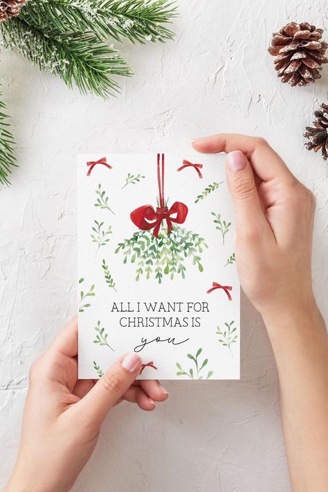 Xmas Card For Boyfriend, Christmas Cards Handmade Boyfriend, Mistletoe Christmas Card, Love Christmas Card, Diy Christmas Card For Boyfriend, Christmas Card To Boyfriend, Cute Christmas Cards For Boyfriend, Boyfriend Christmas Cards, Christmas Cards Boyfriend