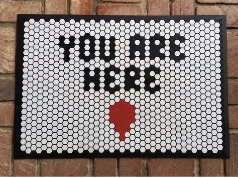 Letterfolk Tile Mat Ideas Half Moon, Letterfolk Tile Mat Ideas Spring, Letterfolk Tile Mat Ideas, Tile Mat Ideas, Letterfolk Tile Mat, Letterfolk Mat, Front Porch Mat, Tile Hexagon, Doormat Ideas