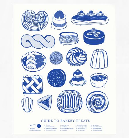 Menu Cover Design, Mural Cafe, Cookie Factory, Emily Taylor, Bakery Treats, Unorganized Idea, Ink Doodles, 18x24 Frame, Pastel Poster