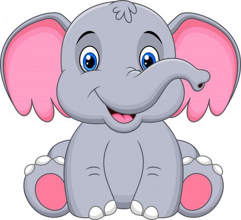 Cute baby elephant cartoon Premium Vecto... | Premium Vector #Freepik #vector #baby #nature #character #cartoon Baby Art Pictures, Baby Elephant Cartoon, Cute Elephant Cartoon, Baby Elephant Drawing, Elephant Clip Art, Elephant Pictures, Elephants Photos, Baby Animal Nursery, Baby Elefant