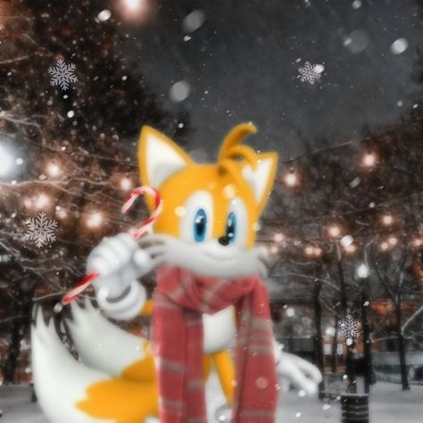 Tails Sonic Aesthetic, Tails Christmas Sonic, Christmas Tails Sonic, Tails Pfp Icon, Tails Sonic Pfp, Tails The Fox Pfp, Tails Icon Sonic, Sonic Christmas Pfp, Tails Pfp