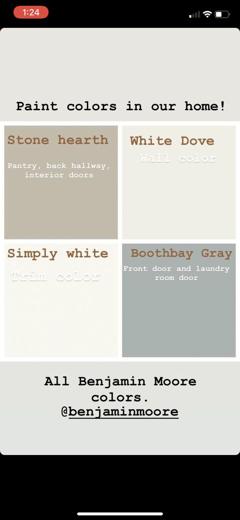 Stone Hearth Benjamin Moore Coordinating Colors, Sw Stone Hearth, Painted Interior Doors Colour Schemes, Bm Stone Hearth, Stone Hearth Benjamin Moore, Benjamin Moore Beige, Paint Doors Interior, Boothbay Gray, Interior Door Color