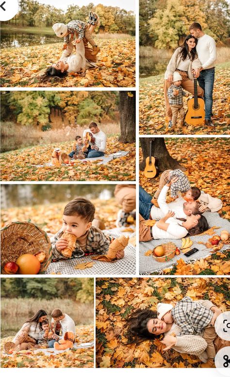 Fall Families Photos, Fall Family Photos For Christmas Cards, Fall Leaf Family Photos, Fall Shoot Ideas Family Pics, Fall Picture Set Up Ideas Outdoor, Fall Picture Poses For Family, Fall Family Photos With Pumpkins, Fall Aesthetic Family Pictures, Diy Fall Family Photos At Home