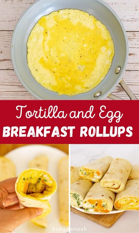 Tortilla Egg Breakfast, Breakfast Roll Ups, Healthy Breakfast Wraps, Kid Breakfast, Easy Egg Breakfast, Breakfast Roll, Make Ahead Breakfast Ideas, Daycare Meals, Breakfast Tortilla