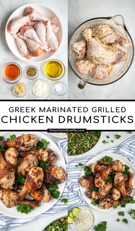 Chicken Drumsticks On The Grill, Marinated Chicken Drumsticks, Greek Yogurt Chicken Marinade, Chicken Drumstick Recipes Oven, Chicken Drumstick Marinade, Greek Yogurt Marinated Chicken, Greek Marinade, Grilled Chicken Drumsticks, Chicken Drumsticks Recipe