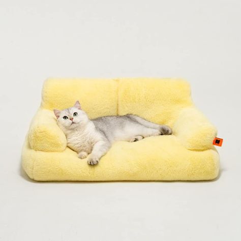 #Ad Pet Couch Bed, Washable Cat Beds for Medium Small Dogs & Cats, Durable Dog Beds with Non-Slip Bottom, Fluffy Cat Couch (Yellow) Durable Dog Bed, Wood Dog Bed, Cat Couch, Pet Sofa Bed, Pet Couches, Comfortable Couch, Pet Sofa, Cat Bed Furniture, Cat Beds