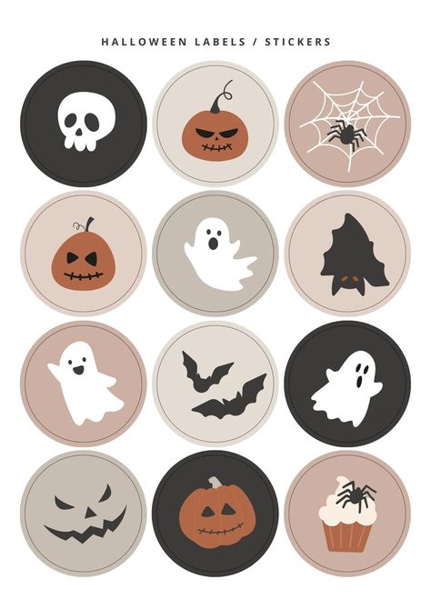 Templates Halloween Stickers Printable Free, Halloween Cake Toppers Printable, Halloween Stickers Printable, Cute Halloween Stickers, Halloween Classroom Decorations, Imprimibles Halloween, Mini Printables, Halloween Cake Topper, Halloween Worksheets