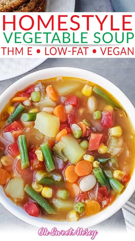 Thm E Soup Recipes, Vegtable Soup Recipes, Low Fat Soups, Trim Healthy Mama Diet, Thm Meals, Thm E, Vegetable Soup Healthy, Lentil Burgers, Trim Healthy Mama Recipes