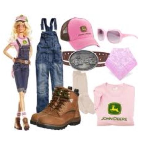 John Deere Barbie --- I have this Barbie! :) Farmer Barbie Costume, Farmer Costume, Dream Future, Barbie Costume, Y2k Mcbling, Halloween 2023, Barbie I, Barbie Friends, Diy Costumes