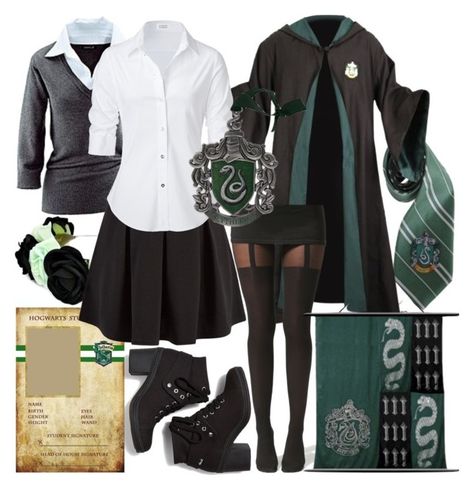 Harry Potter Clothes, Slytherin Costume, Harry Potter Shoes, Slytherin Clothes, Slytherin Outfit, Slytherin Fashion, Stile Harry Potter, Hogwarts Outfits, Movie Inspired Outfits