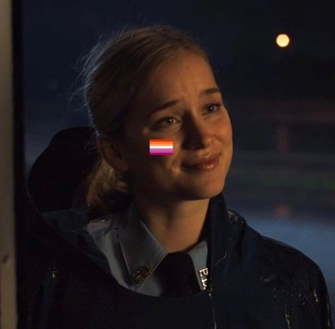 Vanessa Fnaf Movie Icon, Vanessa Fnaf Movie, Vanessa Shelly, Vanessa Fnaf, Police Officer Wife, Smash Board, Elizabeth Lail, Circus Baby, Lesbian Flag