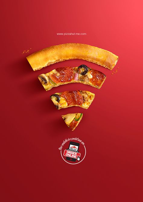 Pizzahut Order Online on Behance Pizza Ring, Pizza Branding, Ads Creative Advertising Ideas, Food Art Photography, Social Media Advertising Design, 광고 디자인, Creative Advertising Design, Publicidad Creativa, Graphic Design Ads