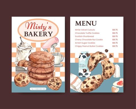 Vector menu template with homemade cooki... | Premium Vector #Freepik #vector #chocolate-cookies #cookies #chocolate-chip #pastry Chocolate Truffle Cookies, Amish Sugar Cookies, Homemade Cookie, Cookies Chocolate, Chocolate Nuts, Chocolate Cherry, Homemade Cookies, Menu Template, Peanut Butter Cookies