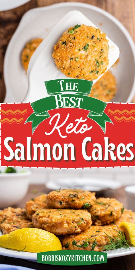 Keto Salmon Cakes (Salmon Patties) Keto Salmon Cakes, No Carbs, Keto Salmon, Fresh Salmon, Salmon Cakes, Salmon Patties, Healthy Family Meals, Aromatic Herbs, Low Carb Keto Recipes