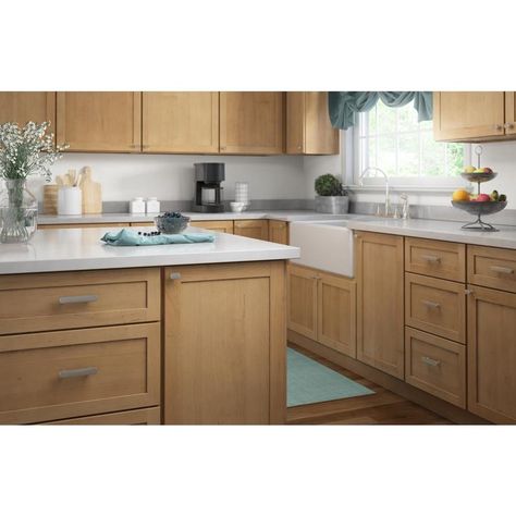 Brainerd Amity Satin Nickel Oval Cabinet Knob at Lowes.com Modern Cabinet Knobs, Cup Drawer Pulls, Black Drawer Pulls, Black Drawers, Transitional Cabinets, Traditional Cabinets, Allen Roth, Handle Cabinet, Modern Cabinets