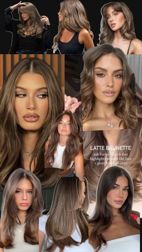 Light Brunette Hair, Rambut Brunette, Honey Brown Hair, Brown Hair Looks, Brown Hair Inspo, Brunette Hair With Highlights, Long Hair Color, Hair Stylies, Dye My Hair