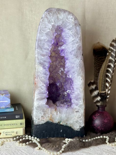 Light Purple Amethyst Cathedral, Polished Brazilian Amethyst Tower, Crystal Home Decor Amethyst Cathedral Decor, Cathedral Decor, Amethyst Cathedral, Crystal Home Decor, Natural Art, Sacramento California, Crystals In The Home, Purple Crystals, Negative Energy