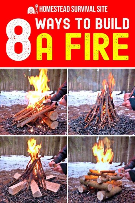 In the wilderness, knowing how to build a fire is essential for survival. These methods will keep you warm and safe in any situation. Fire Making Techniques, Fire Building Techniques, How To Build A Fire, How To Make A Fire, Lost Skills, Fire Building, Building A Fire, Survival Prepping Diy, Homestead Style