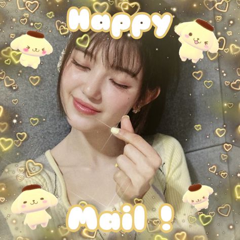 Happy Mail Kpop, Kpop Happy Mail, Happy Mail Stickers Kpop, Newjeans Sticker, Kpop Stickers, Mail Stickers, Newjeans Danielle, Love Mail, Pfp Ideas