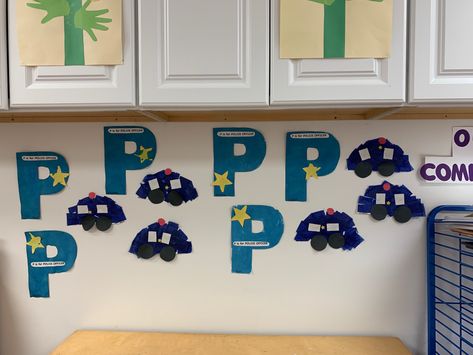 Letter Crafts, Letter A Crafts, Police Car, Paper Plate, Police Cars, Paper Plates, Police Officer, Home Decor Decals, Home Decor