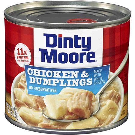 Hormel | Products | HORMEL® DINTY MOORE ® Dinty Moore Beef Stew, Best Freeze Dried Food, Meals Chicken, Cauliflower Pasta, Chicken Dumplings, Grocery Foods, Freeze Drying Food, White Chicken, White Meat