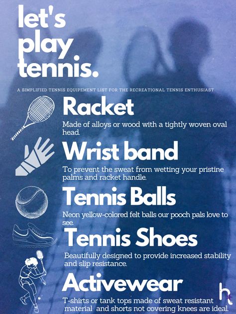 Whether you’re starting out as a new player or you’re a seasoned player looking to hone those skills, this list will help you have a great session. Check out this list of tennis essentials and use it as a checklist to gather the equipment you need to get a fantastic game in during National Play Tennis Day! We hope you have a safe, active, and dynamic day! #EveryDayisaHoliday #HolidayChannel #holidaycrazy #tennis #playtennis #sports #active #outdoors Tennis Bag Essentials List, Learning Tennis, Tennis Bag Essentials, Tennis Essentials, Beginner Tennis, Tennis Lifestyle, How To Play Tennis, Tennis Techniques, Tennis Posters