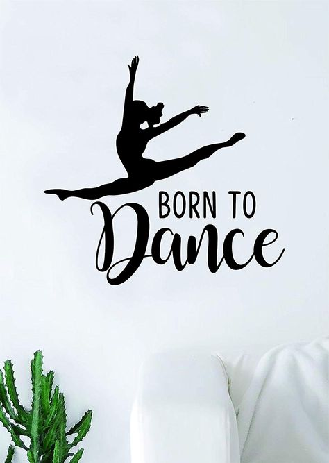 Dance Room Decor, Dance Leaps, Dance Wall Decal, Ballerina Bedroom, Living Room Vinyl, Art Ballerina, Dance Motivation, Cute Dance, Dance Background