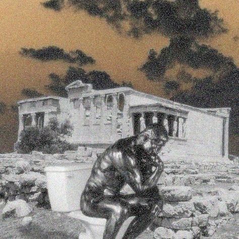 Thinking man philosopher aesthetics Philosophy Major, Greece History, Thinking Man, History Projects, House On A Hill, Philosophers, Aesthetic Art, Background Design, Philosophy