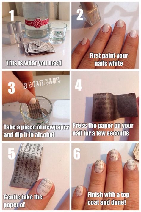 Image uploaded by dalia. Find images and videos about pretty, nails and diy on We Heart It - the app to get lost in what you love. Newspaper Nails, Smink Inspiration, Diy Nail Designs, Cute Nail Art, Nail Art Hacks, Dream Nails, Color Street Nails, Pretty Acrylic Nails, Nail Art Tutorial