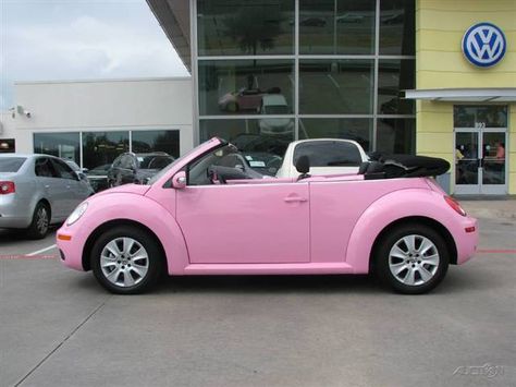 pink beetle! Vw Cake, Pink Vw Bug, Pink Vw Beetle, Pink Volkswagen, Pink Volkswagen Beetle, Volkswagen Convertible, Pink Beetle, Beetle Vw, Volkswagen Beetle Convertible