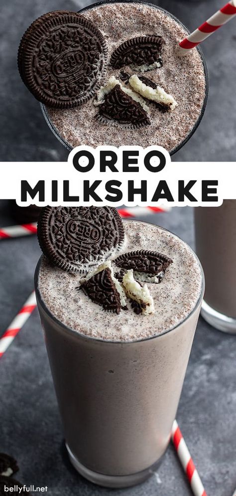 Oreo Drink, Homemade Milkshake Recipe, Oreo Smoothie, Oreo Milkshake Recipe, Yummy Milkshake Recipes, Cookies And Cream Milkshake, Milkshake Recipe Easy, Homemade Milkshake, Oreo Milk