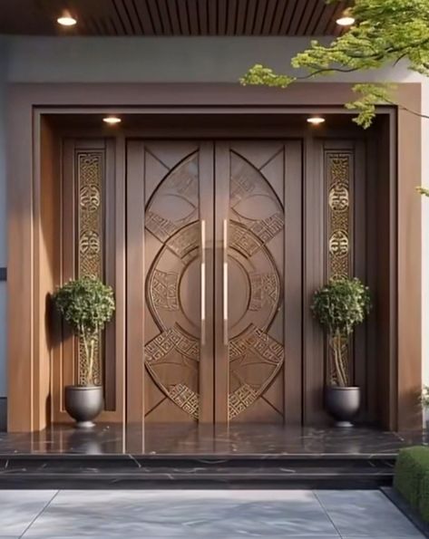 Royal Entrance Door Design, Luxury Main Door Design Entrance, Main Double Door Design Entrance Modern, Luxurious Main Door Designs, Double Door Design Main Entrance, Double Main Door Design Entrance, Main Door Design Entrance Modern Double, Main Wooden Door Design Entrance, Double Door Entrance Design