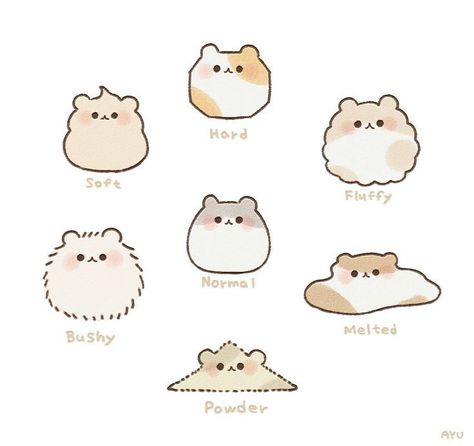 Cute Hamsters Drawing, Kawaii Animals Drawings Doodles, Kawaii Hamster Drawing, Hamster Drawing Cute, Hamster Cute Cartoon, Hamsters Drawing, Hamster Doodle, Kawaii Animal Drawings, Hamster Drawings