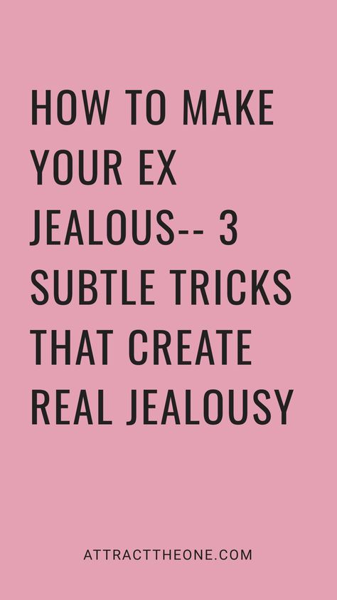 How to make your ex jealous-- 3 subtle tricks that create real jealousy. Posts To Make Him Jealous, How To Get Over An Ex You Still Love, How To Make Your Ex Jealous, Make Your Ex Jealous, Post Breakup, Moving On After A Breakup, Breakup Advice, Ex Factor, Secret Photo