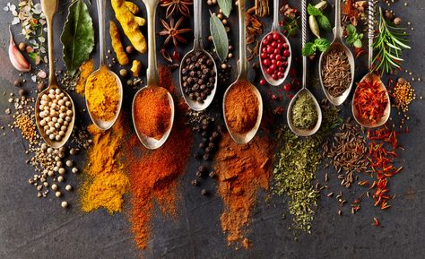 A List of the 27 Essential Cooking Spices You Need to Know - 2020 - MasterClass Bedroom Hallway Decor, Canvas Kitchen Wall Art, Herb Wall, Kitchen Canvas, Kitchen Artwork, Food Painting, Kitchen Pictures, Iron Art, Mural Painting